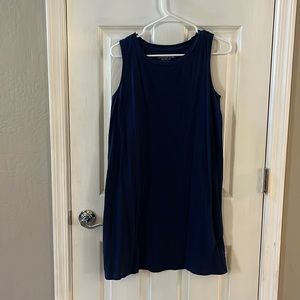 Women’s navy blue, sleeveless, casual 100% cotton dress  size medium